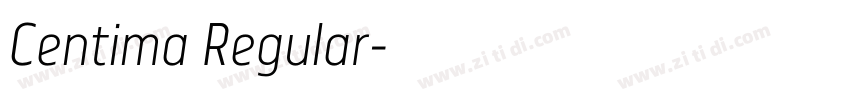 Centima Regular字体转换